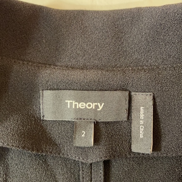 Theory Black V-neck Casual Mini Shirt Dress 2 - Picture 7 of 10